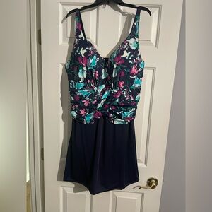 Swimsuits for All Modest 1 piece swim dress